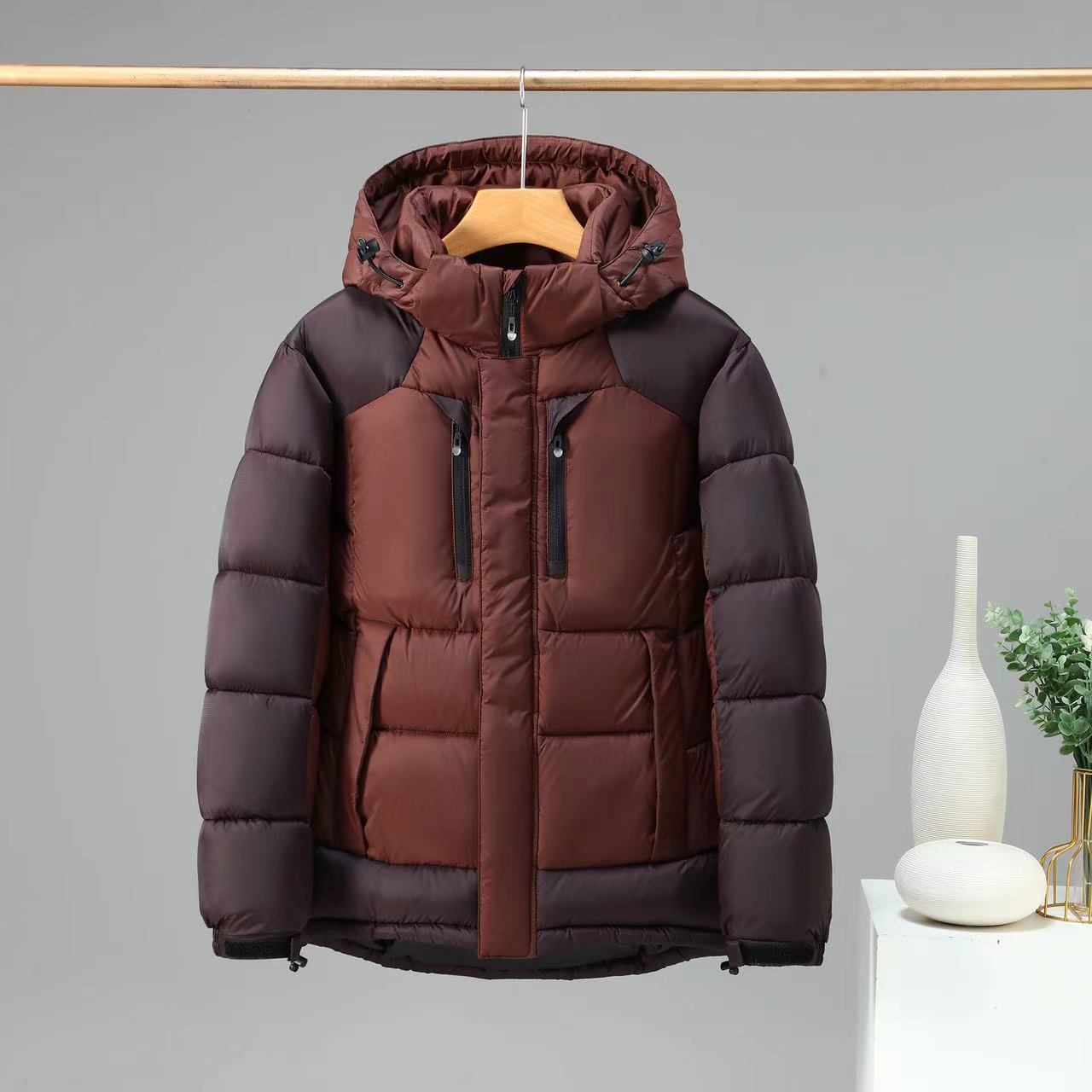 Russische Outdoor Casual Herren warme und dicke Winter kältefeste Baumwollkleidung Jacke Druck_voghion.com