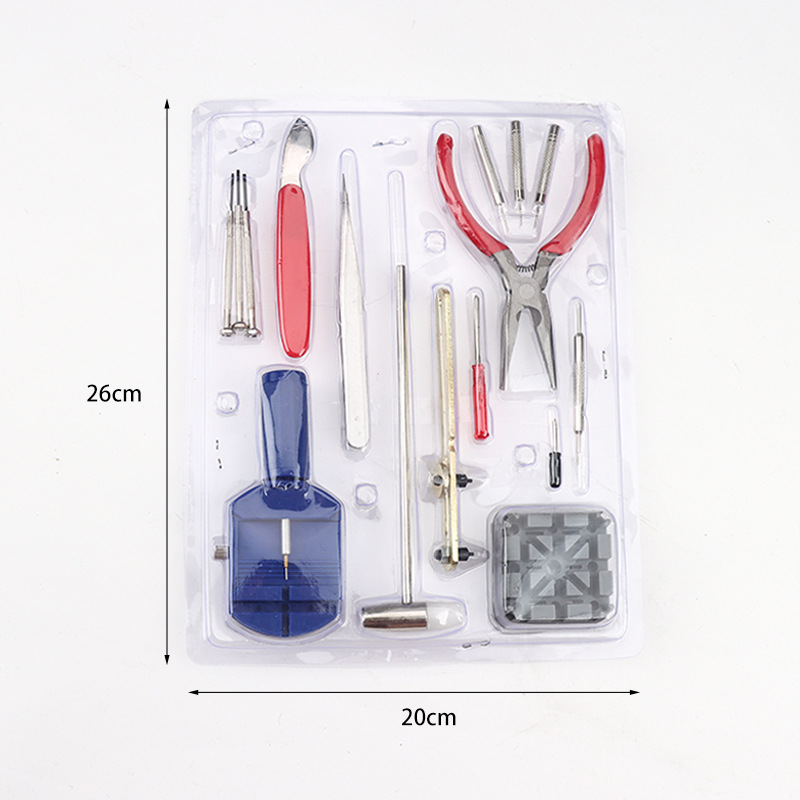 Watch Repair Tool Set 16-Piece Metal Watch Open Tool Strap Removal and Timing Tool Simple Watch Maintenance Kit