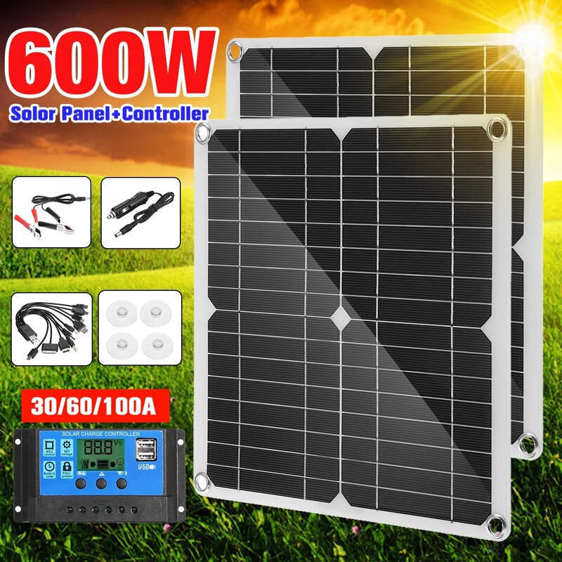 20W 50W18V Flexible Solar Panel Dual USB Output Solar Panel Car and Boat Charging Mobile Phone Charger