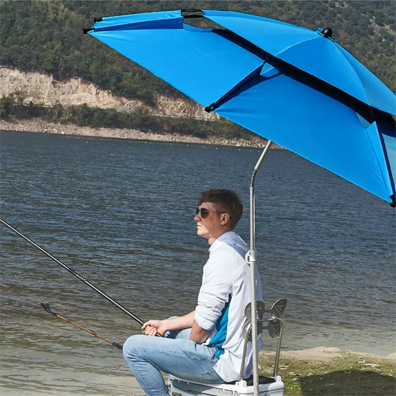 钓鱼椅子带伞钓鱼椅子折叠便携不锈钢钓鱼凳子带雨伞加大太阳伞