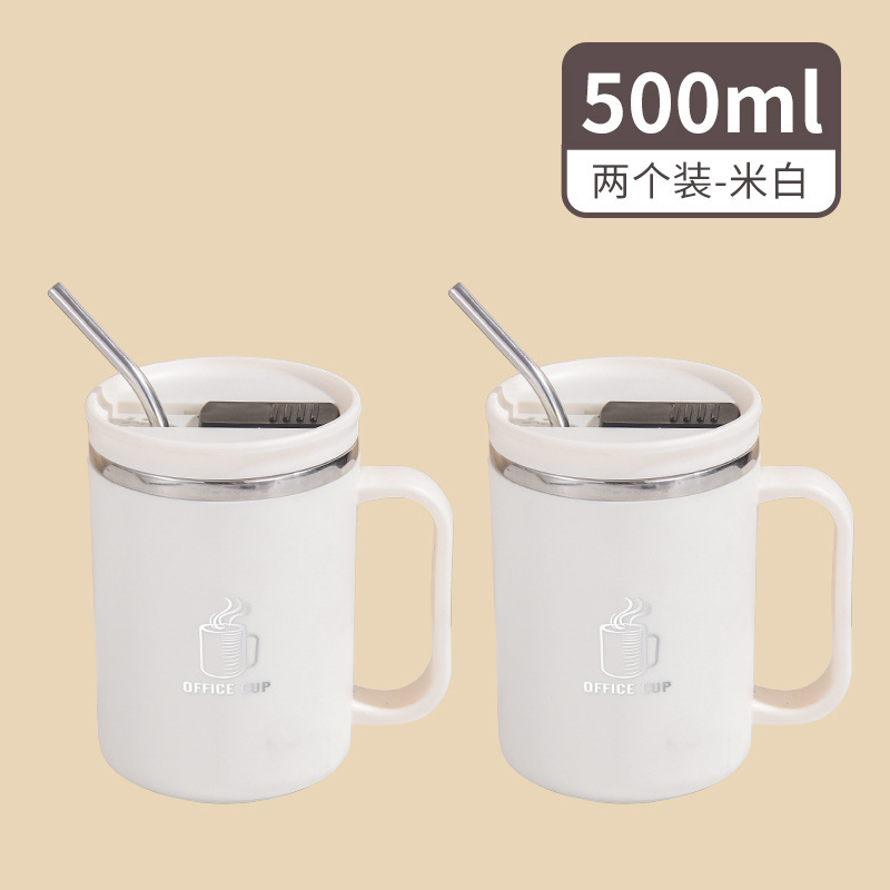新款不锈钢咖啡杯男女简约个性马克杯办公便携带盖咖啡杯工厂供应|undefined