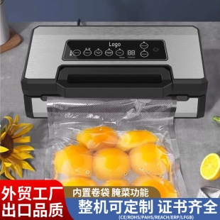 ISO factory handle type vacuum sealing machine built-in tape space dry and wet vacuum food preservation machine