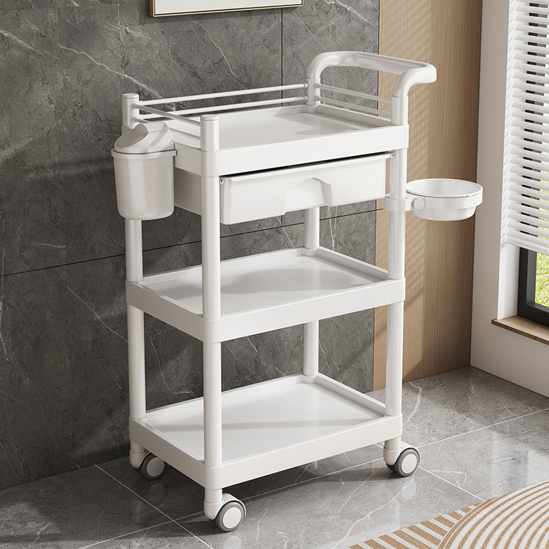 Beauty Salon Trolley, Beauty Salon Handcart, Cupping Cart, Small Bubble Cart, Storage Rack, Manual Trolley, Cross-Border