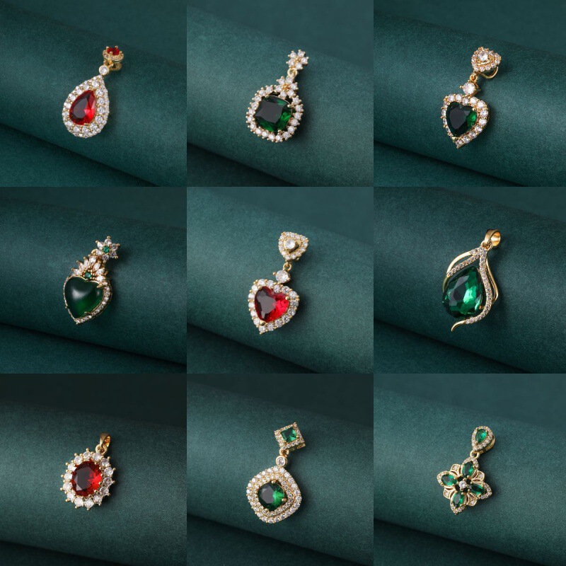 New Japanese and Korean Version Micro-paved Zircon Pendant Color-preserving Necklace Jewelry Accessories Niche Design High-end Pendant Single Pendant