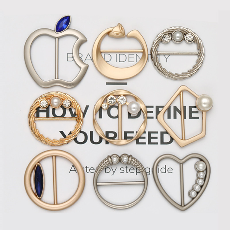 金属打结扣丝巾扣t恤衣角扣环下摆固定扣衬衫服装装饰扣