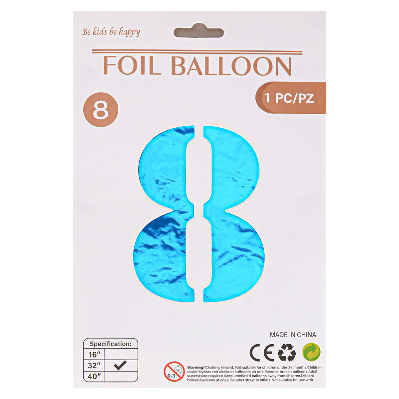 32 pulgadas Tarjeta de papel digital OPP globo de embalaje independiente fiesta de cumpleaños ambiente decorativo globo