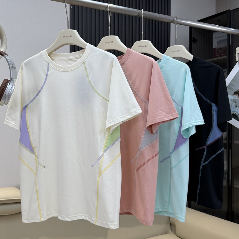 Kemi Ai Jiao Jia! Outdoor Mountain-Style Couple's Asymmetric Color-Blocking Quick-Dry Cycling Sports Short-Sleeve T-Shirt Kemi Ai Jiao Jia! Outdoor Mountain-Style Couple's Asymmetric Color-Blocking Quick-Dry Cycling Sports Short-Sleeve T-Shirt