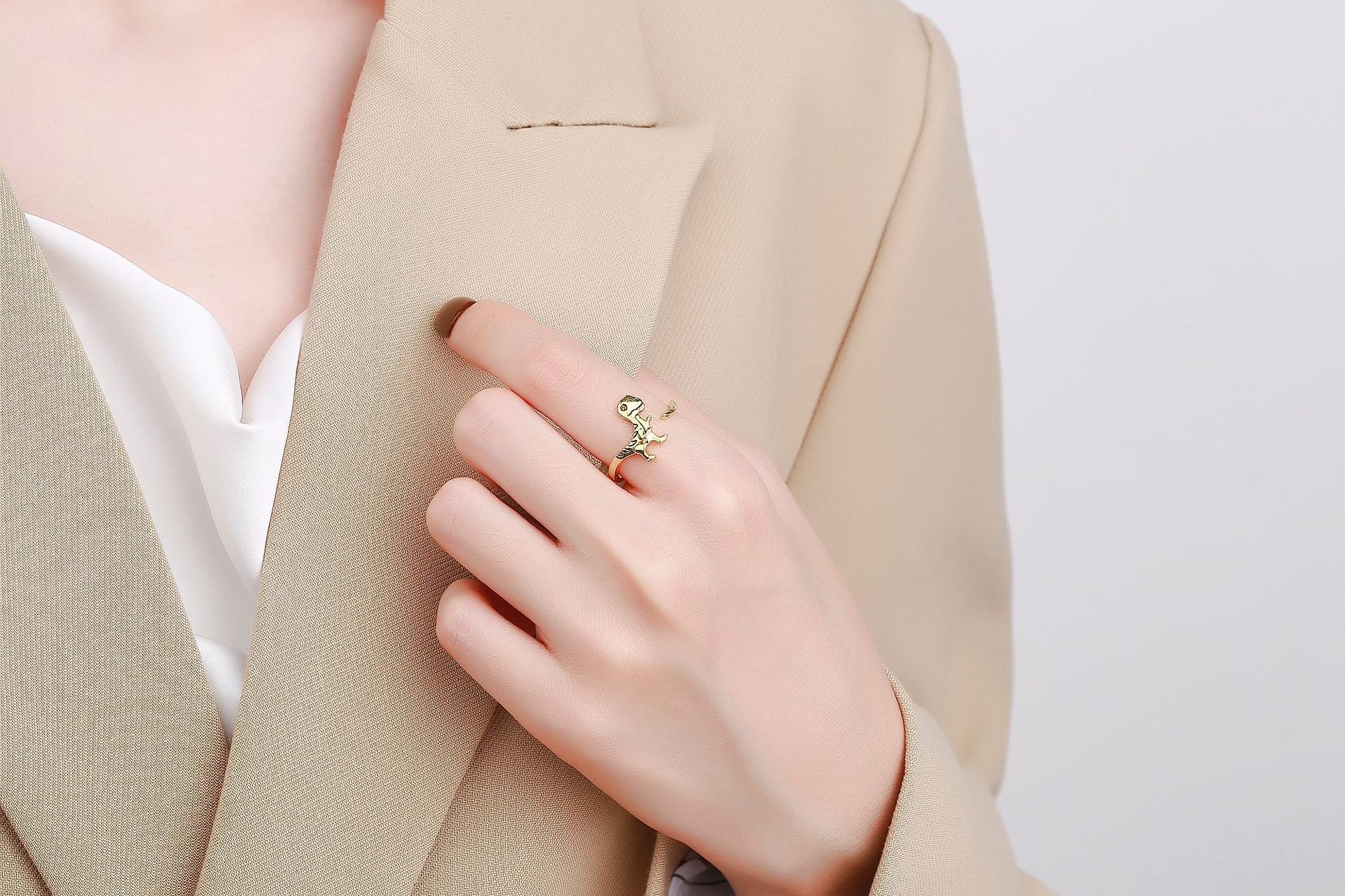 Fashion Dinosaur Copper Plating Open Ring 1 Piece