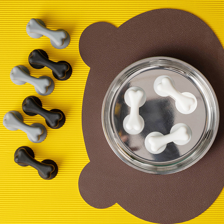 Dog Slow Food Silicone Suction Cup Slow Food Anti-choking Slow Food Device Slow Eating Pet Bowl Accessories Bone Shape