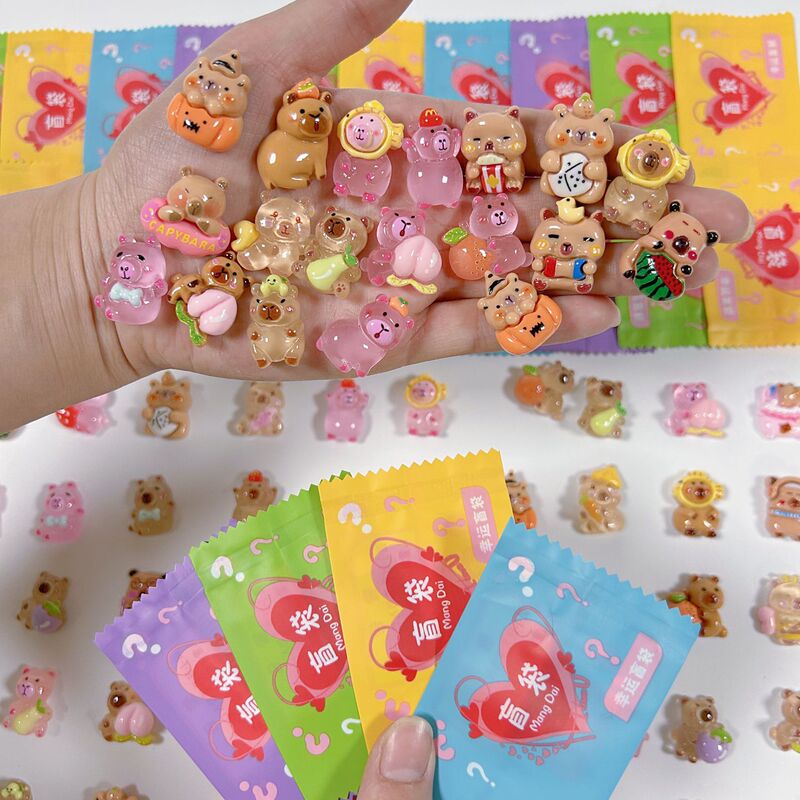 かわいい漫画カピバラ発光ブラインドバッグ発光小さなギフト子供のおもちゃアクセサリー小さなアクセサリートレンディなブラインドボックス|undefined