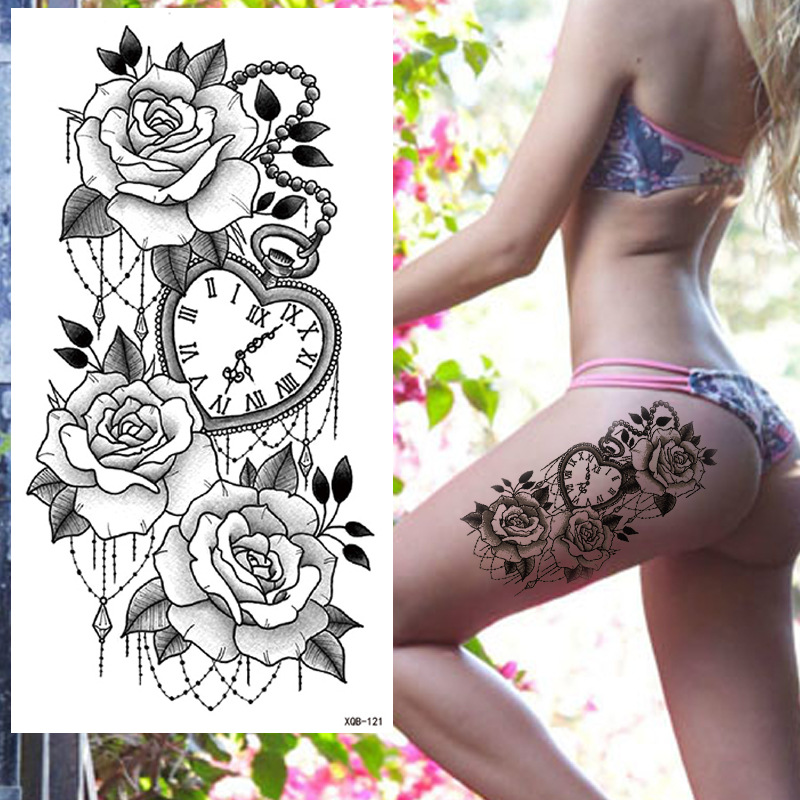 Pegatinas de tatuaje dibujos animados flor brazo pegatinas medio brazo completo oso ciervo divertido transfronterizo color creativo tatuaje pegatinas al por mayor
