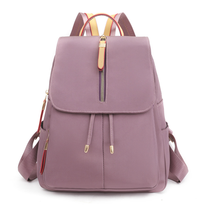 2022 nuevas damas casuales mochila de tela Oxford moda color de contraste mochila de viaje antirrobo mochila escolar ligera al aire libre