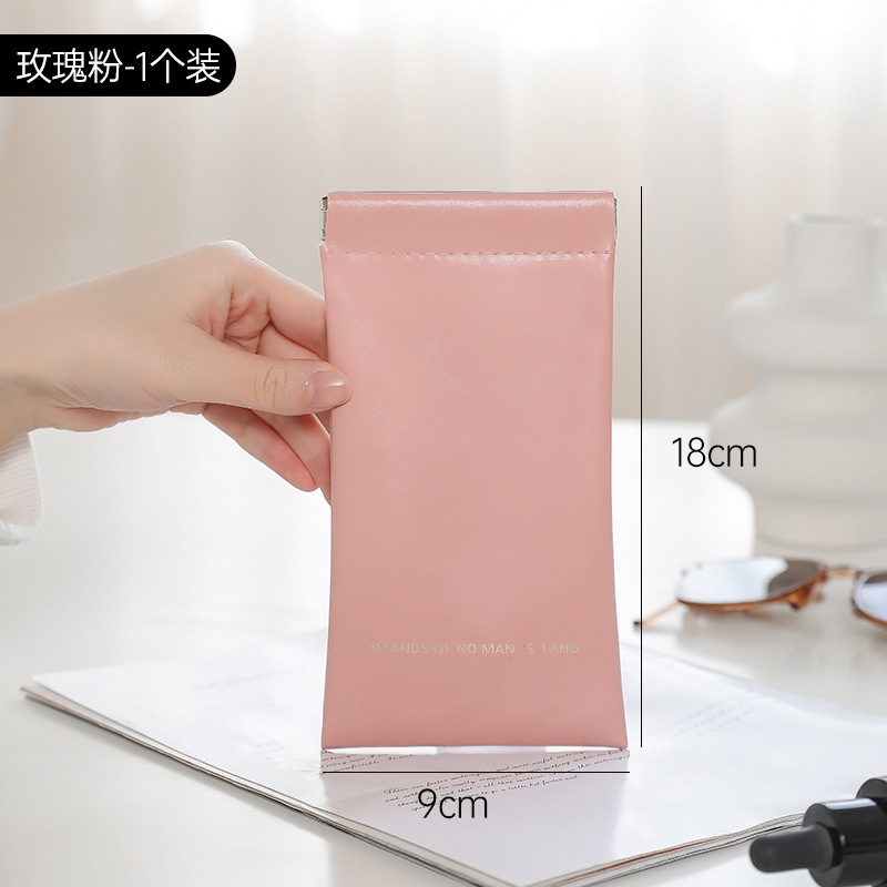 Bolsa de almacenamiento de cable de datos de alta apariencia bolsa de clasificación de cosméticos de lápiz labial bolsa de gafas bolsa de metralla portátil cerrada automática