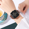 Fashionable swiss watch, square quartz silica gel hair band, wholesale