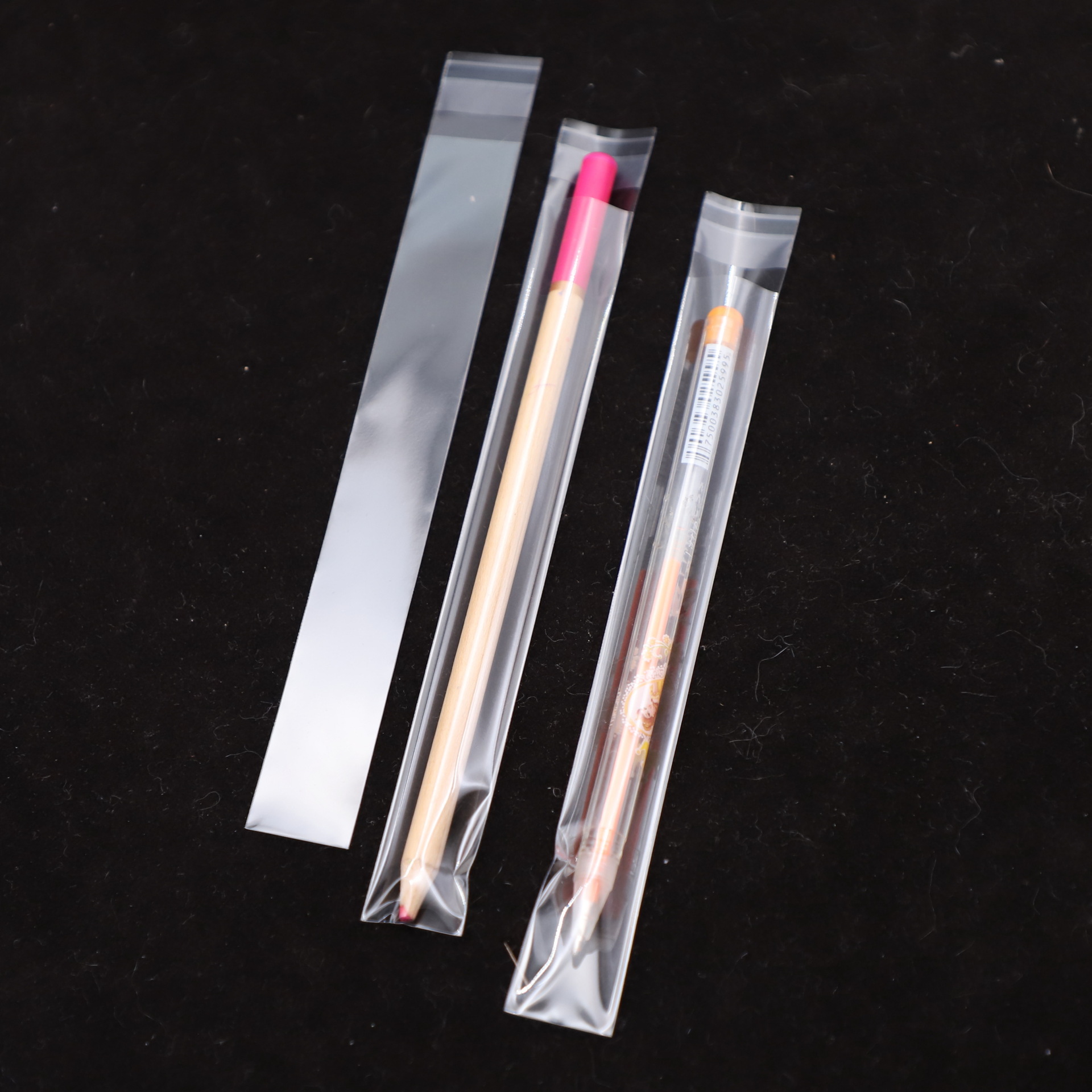 现货长条2CM宽OPP自粘封口袋透明筷子笔芯手链细长勺子吸管袋