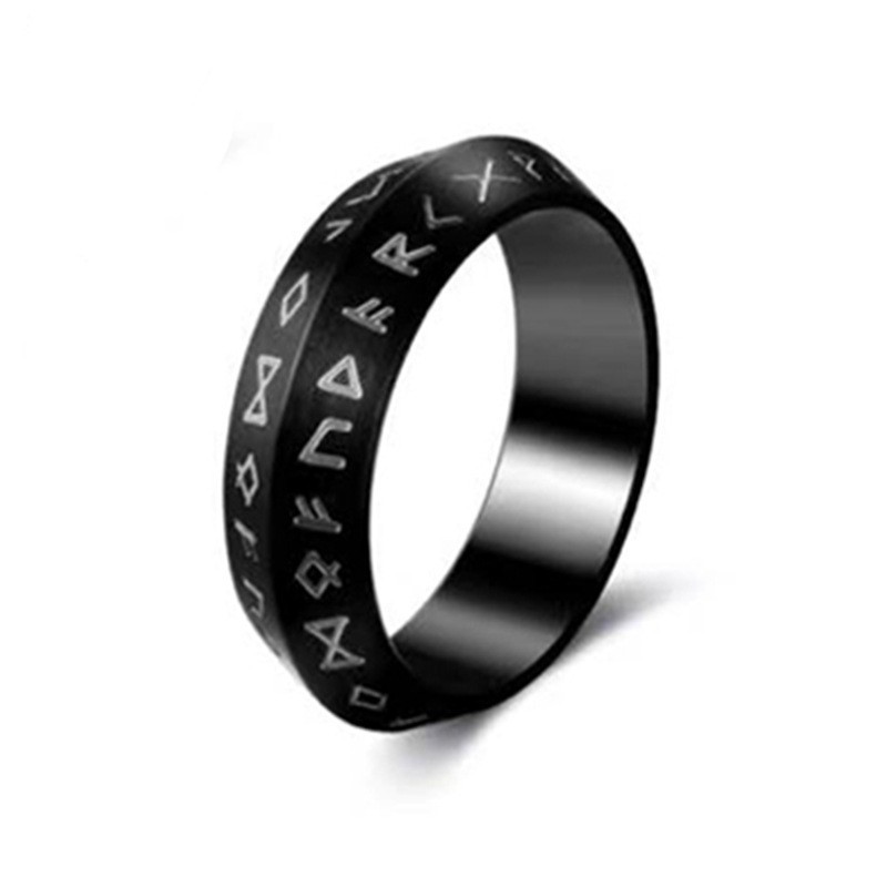 10g Weight Rings Classification 12, 7 Ring Size 1 Piece Quantity Daily, Street Occasion 304 Stainless Steel Material Letter Pattern All Seasons Season Men's Gender Retro, Punk Style Retro Punk Letter 304 Stainless Steel Men's Rings Punk Rings 8