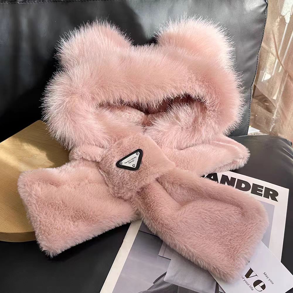 Otoño y invierno imitación de zorro sombrero de pelo cálido peluche lindo oso encapuchado sombrero de bicicleta sombrero de oído cálido