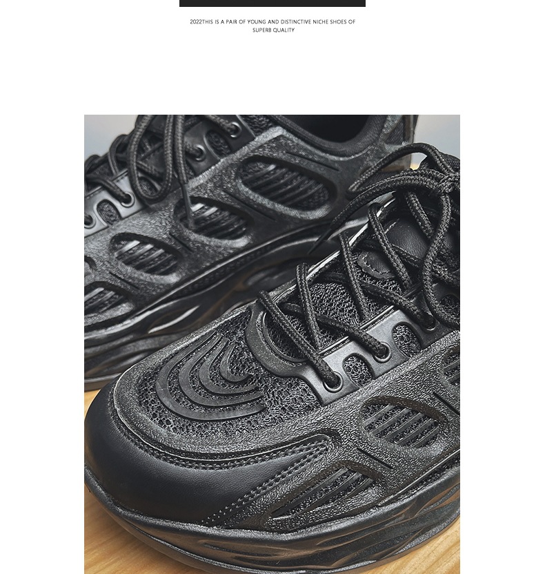 One piece drop shipping sneakers for men, mesh breathable casual shoes for couples, new versatile height increasing dad shoes, men's ins style_voghion.com