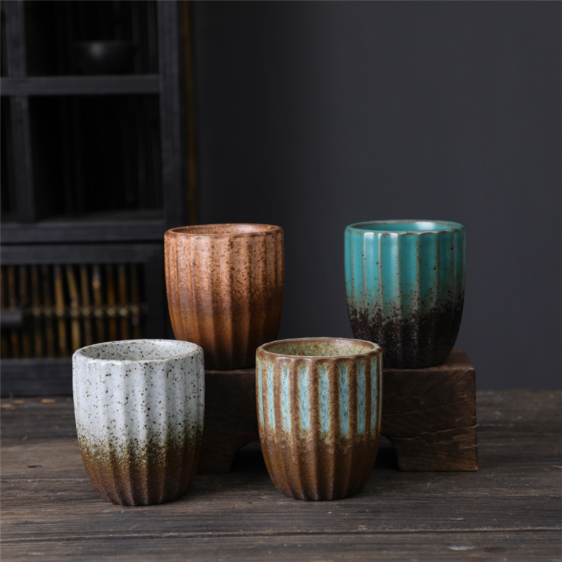 ceramic Japanese retro tea cup for home use