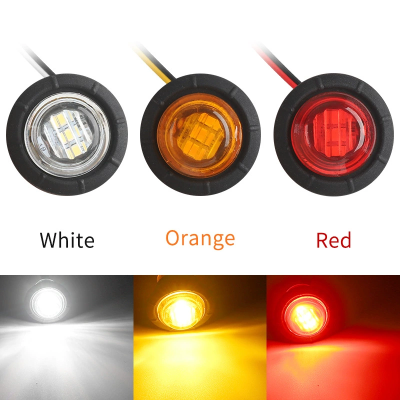 Светодиодная фара для грузовика 3smd со стороны сигнальная лампа индикатор цвета света маленький круглый свет автомобильный свет