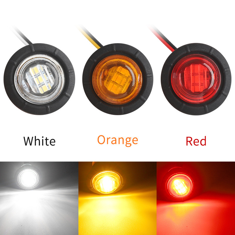 Source 3Smd Led Truck Truck Side Light Signal Light Indicator Light Colorful Small Round Light Car Light