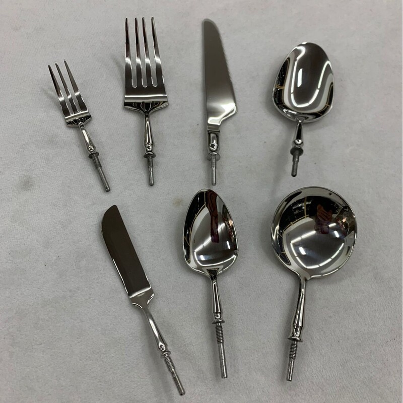 304ステンレスの半製品の西洋の食器の五金の頭の木の柄の陶磁器の柄のナイフのフォークのスプーンの部品の食器の頭のDIYの取っ手|undefined