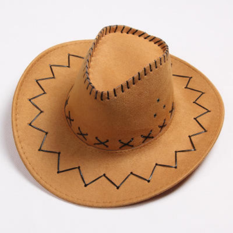 Sombreros de vaqueros occidentales transfronterizos hombres y mujeres retro cuerdas de seda corda de viento gorra de protección solar gorra escénica gorra