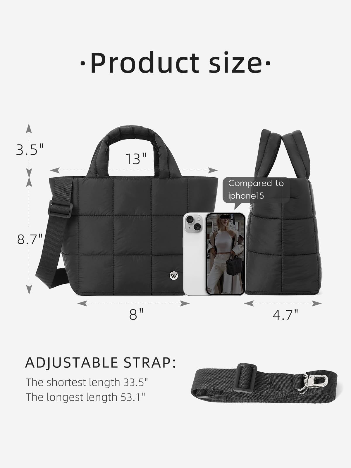 Borsa a tracolla trapuntata da donna per viaggi e sport_voghion.com