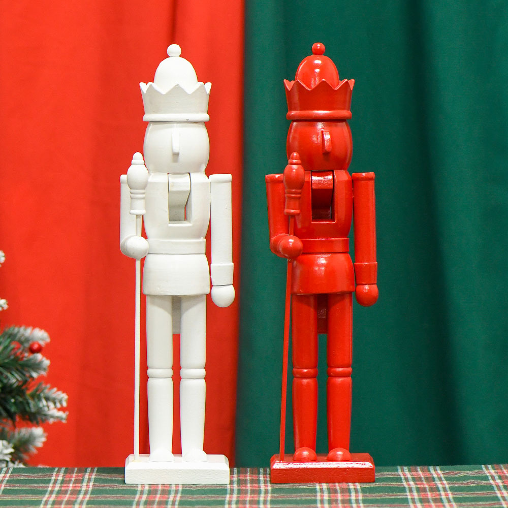 Creativo Amazon nuevo producto 2024 spot 38cm color sólido cascanueces decoración de ambiente navideño regalo regalo