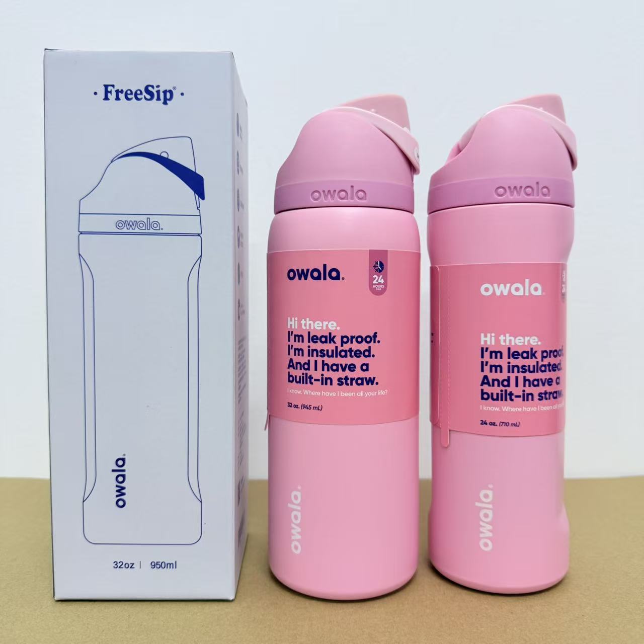 Owala en stock de gran capacidad portátil hervidor de agua al aire libre para hombres tazas de agua caliente de moda para mujeres tazas de fruta deportivas al por mayor