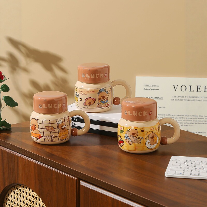 Daily Fragments of Pufferfish as Birthday Gifts for Besties, High-Looking and Cute Ceramic Mugs, Souvenirs for Girls