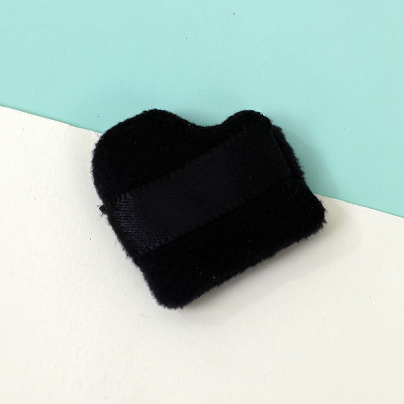 Personalizada inclinada polvo de dedo flocado suave polvo de polvo de polvo de maquillaje suave no comer polvo esponja cojín de pulgar