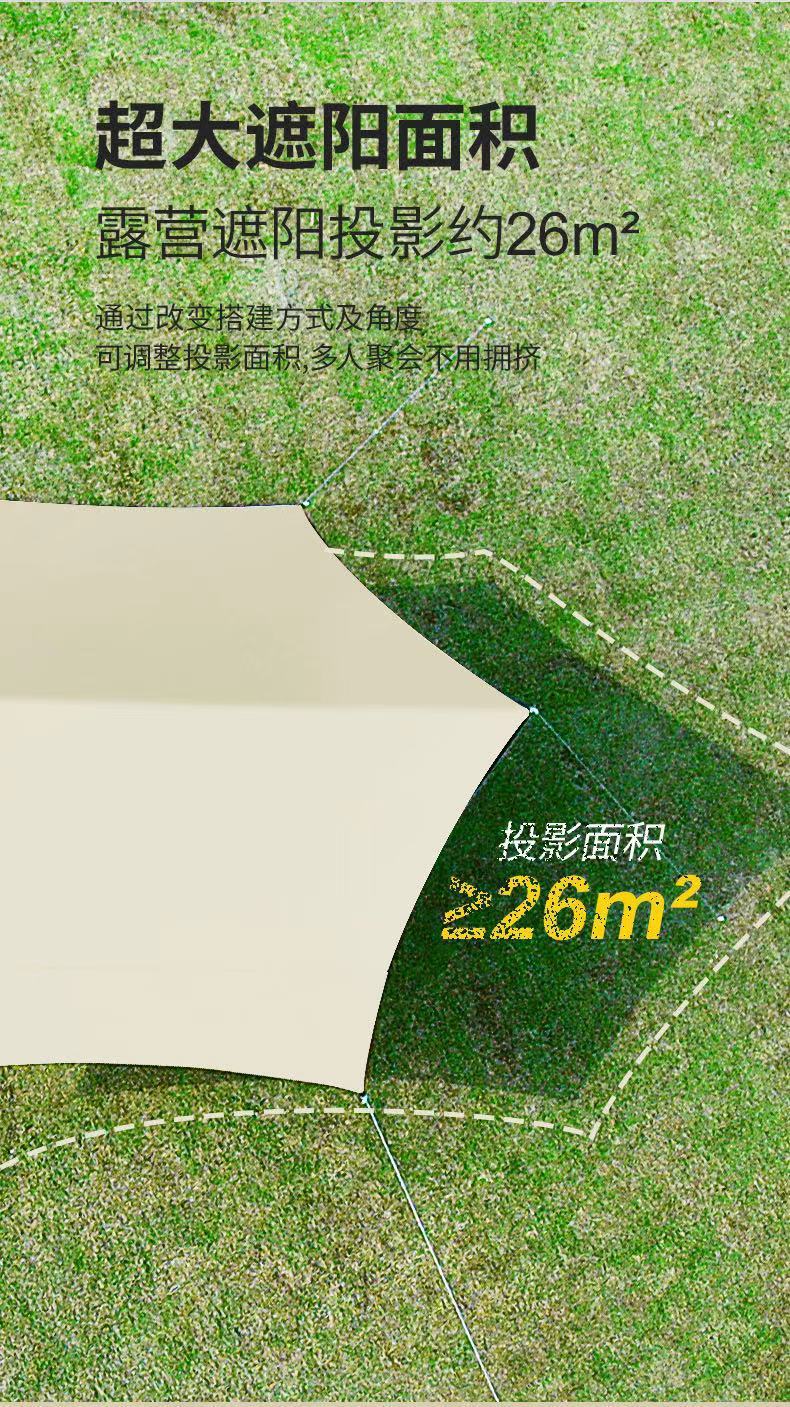 Outdoor Butterfly Canopy Thickened Awning Waterproof Sun Protection Rainproof Uv Protection Portable Camping