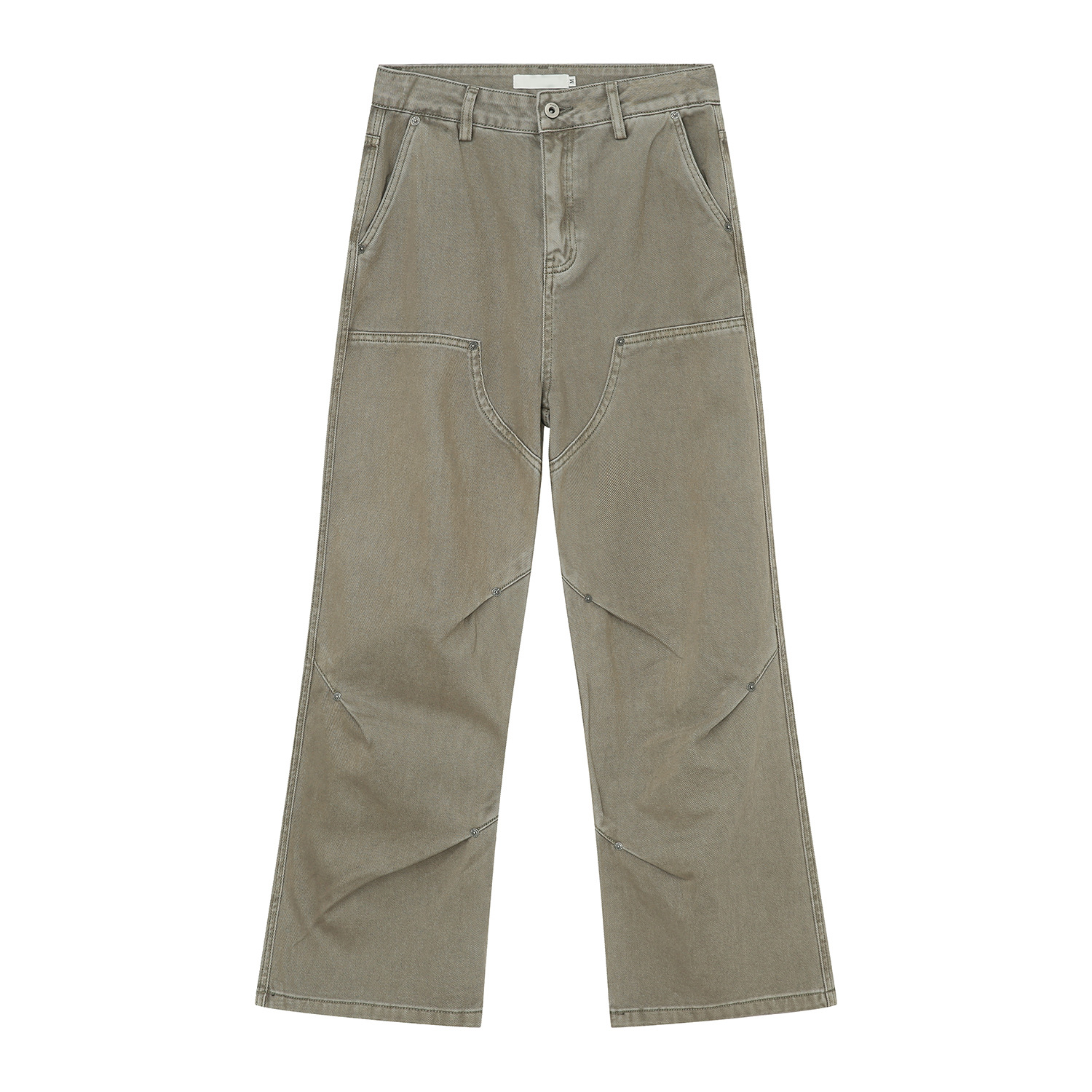 MTLClothes ropa de Hombre | 2023 cuatro estaciones nuevo vintage remache decorativo recto casual jeans hombres