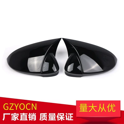 Suitable for Volkswagen 20-24 Golf 8Mk8 Adhesive Type Horn-Shaped Rearview Mirror Housing in Glossy Black