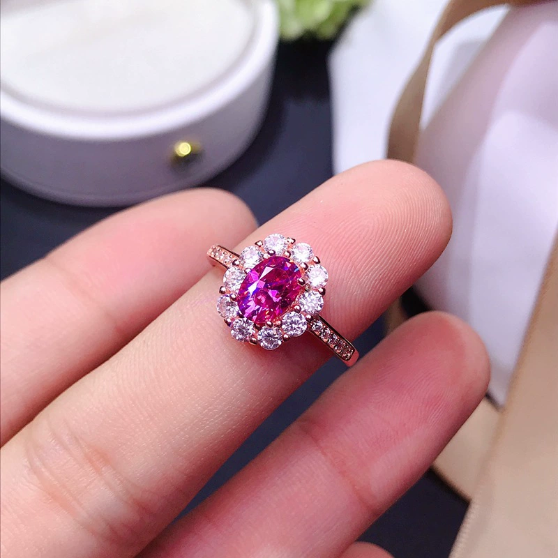 Кольцо женское с бриллиантом Fan Mosang 925 серебро с инкрустациями 1 карат Fan Mosan Diamond ГРА сертификат Black Card Limin