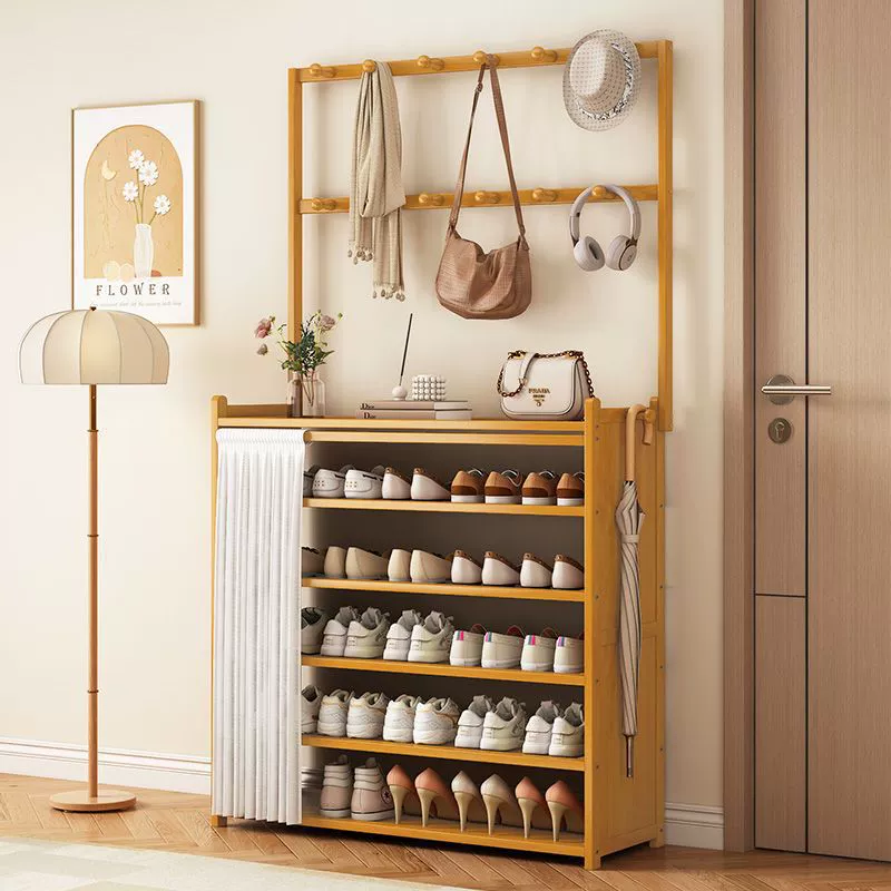 Многослойная полка для обуви, бытовая входная дверь, пылезащитная, простая, большая вместительная стойка для хранения, настенный шкаф для обуви в общежитии