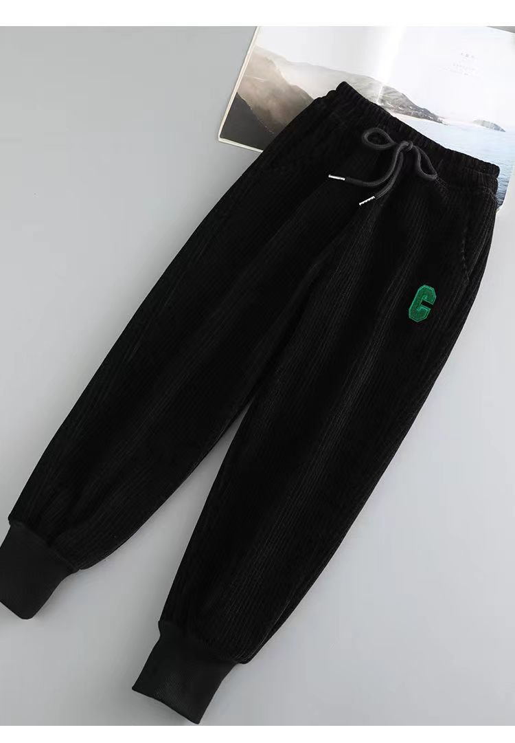 Women's Harem Pants Fleece Lined Thickened Casual Jogger Trousers_voghion.com