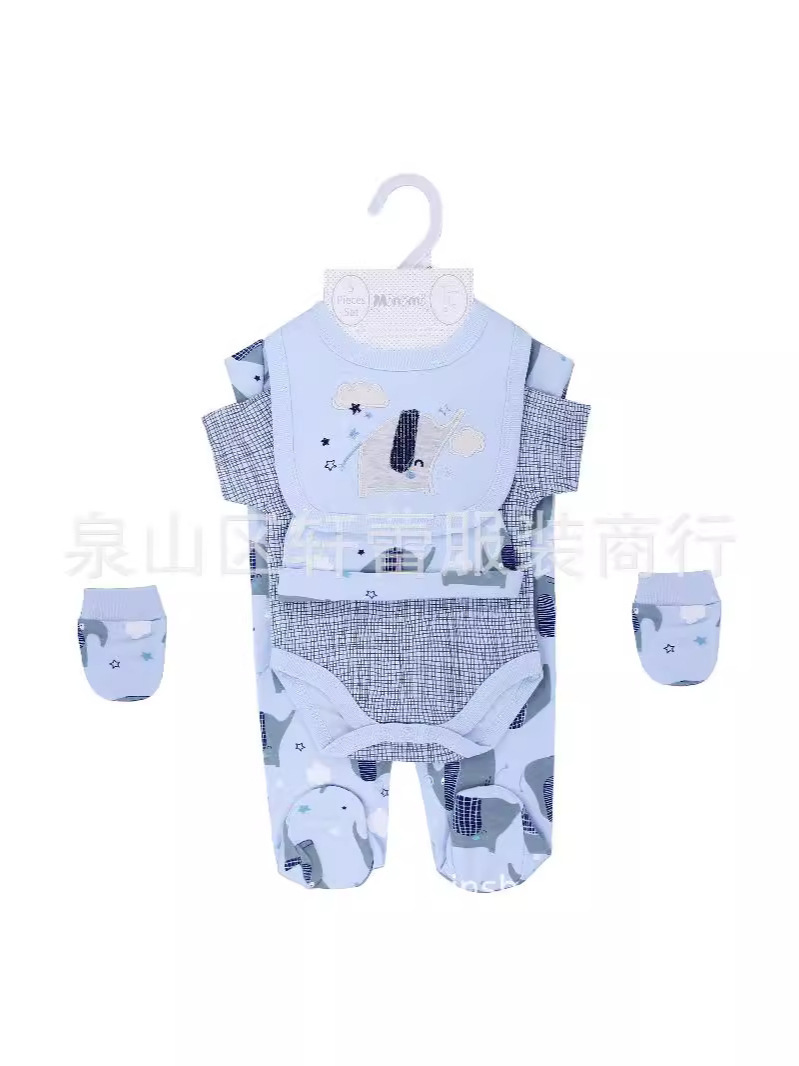 Trajes de bebés recién nacidos, ropa de algodón separada, ropa de escalada, bolsa de bebés de luna llena, ropa interior, caja de regalo.