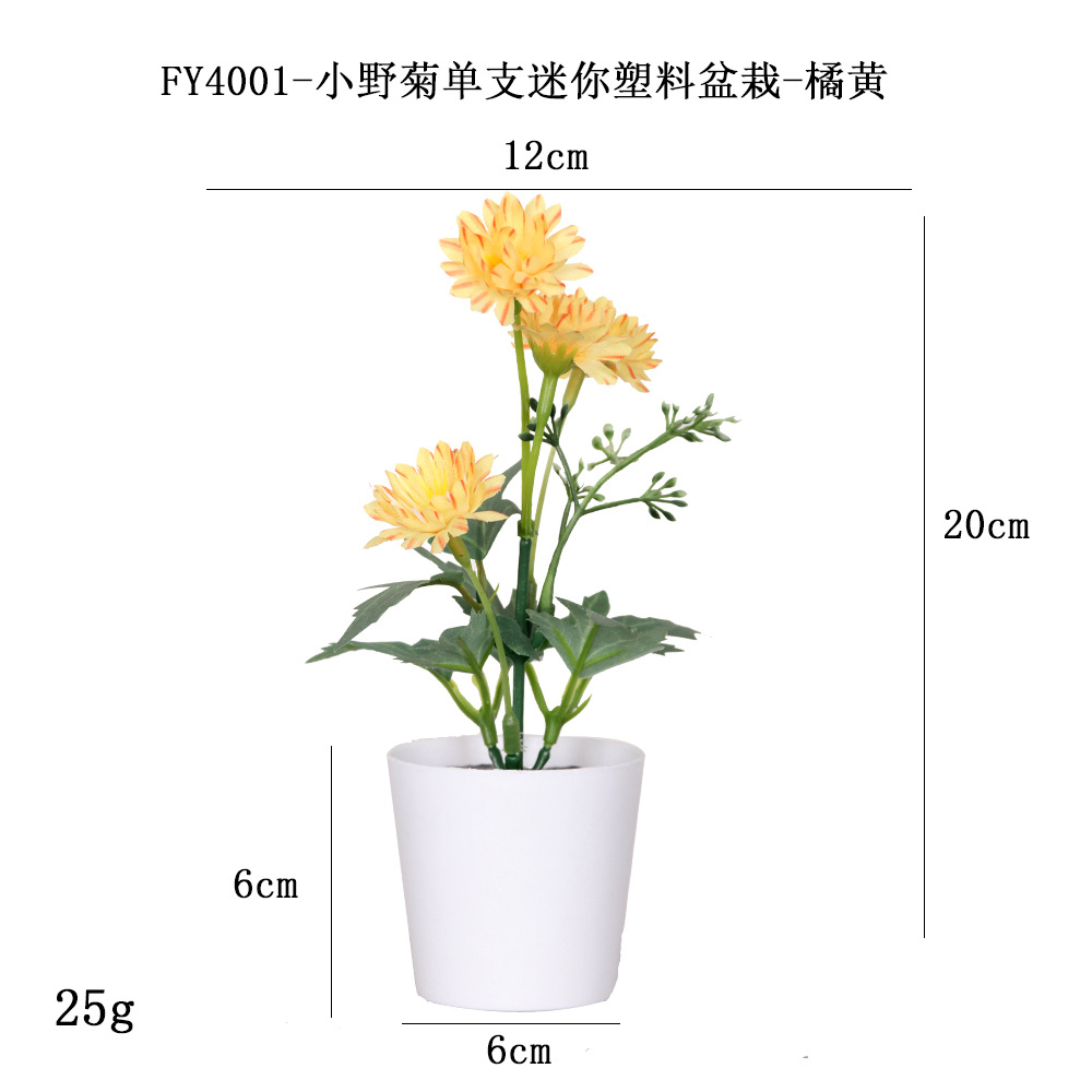Más de 100 tipos de flores y plantas verdes artificiales, combinaciones de plantas artificiales en macetas de plástico, flores artificiales de gran venta transfronterizas, mini bonsáis artificiales, fuentes de suministro. image 37