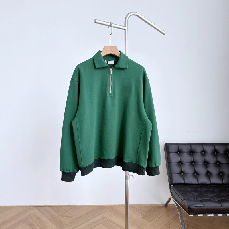 Nanyou Factory Miu Home Lapel Sweatshirt 2025Fw Autumn/Winter Forest Style Zipper Design, Brightening Loose Casual Style Nanyou Factory Miu Home Lapel Sweatshirt 2025Fw Autumn/Winter Forest Style Zipper Design, Brightening Loose Casual Style