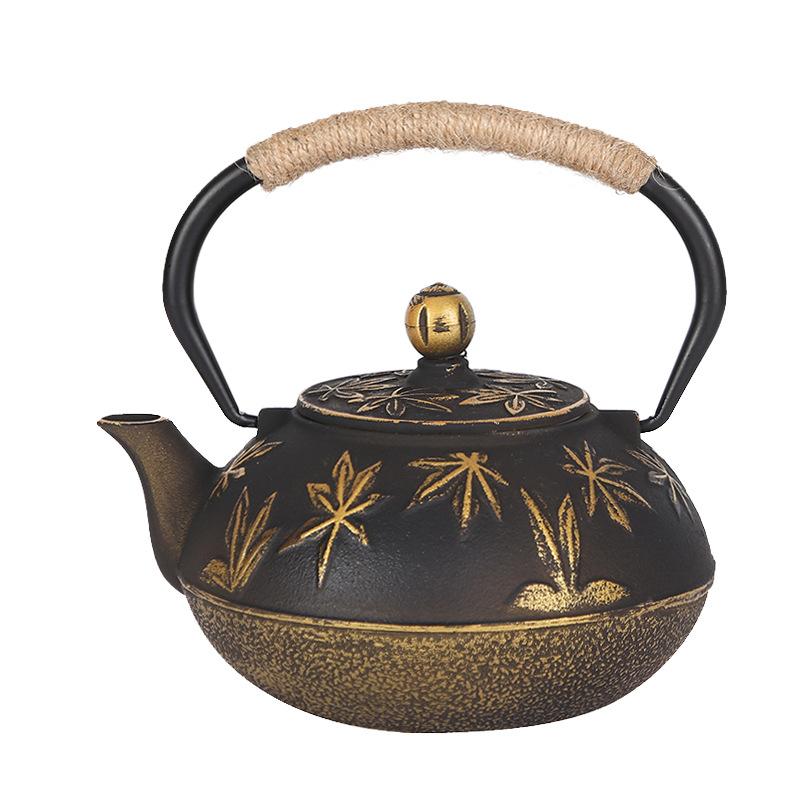 Diangtang olla de hierro fundido japonés peonía tetera hirviendo cerdo olla de hierro juego de té sin recubrimiento fábrica al por mayor