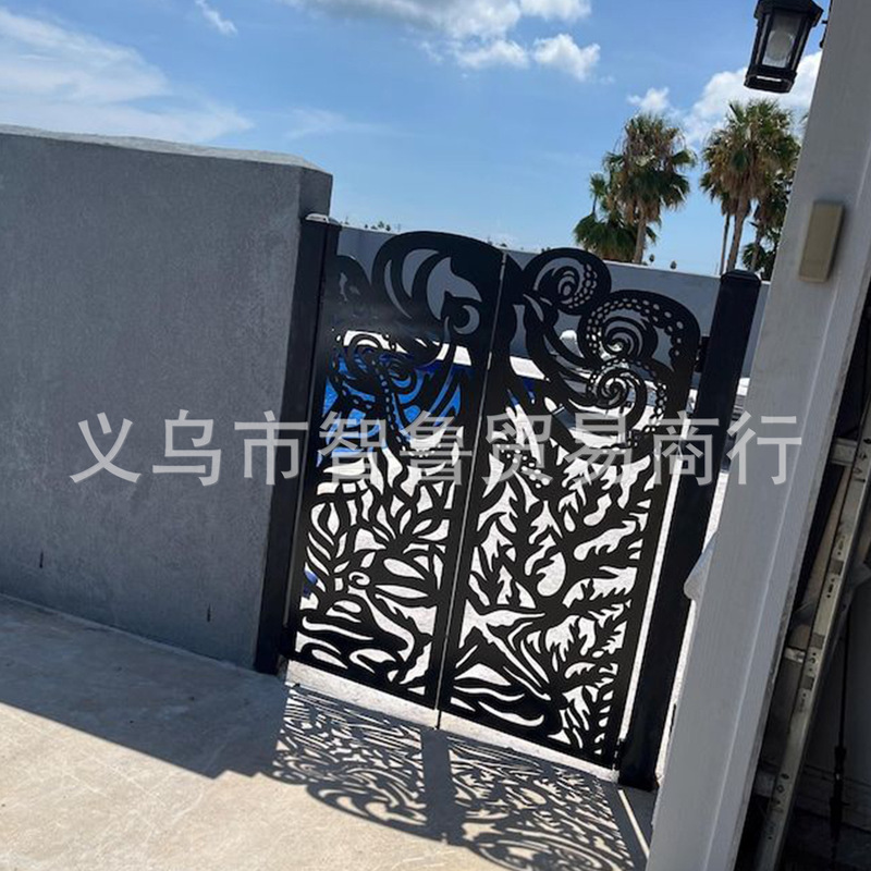 Cutting Metal Wrought Iron Screen Indoor and Outdoor Decoration Privacy Fence Screen Garden Courtyard Screen Partition