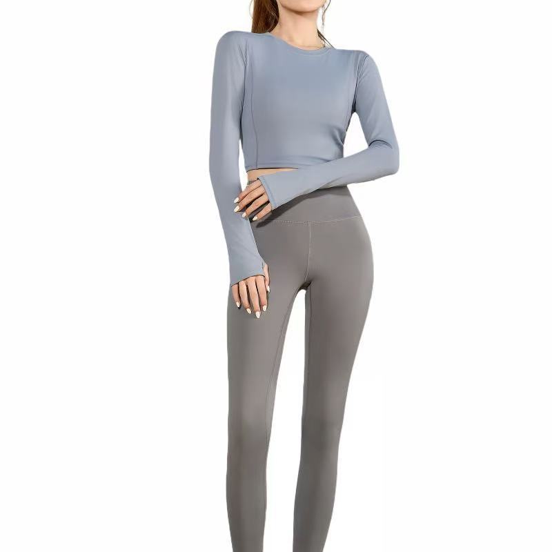 Yoga clothing for gym, quick dry set, T-shirt, trousers, jacket, sports suit, for running, tight 5