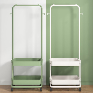 Clothes Drying Rack Floor-Standing Bedroom Home Balcony Clothes Drying Rack Clothes Drying Rod Simple Single-Pole Folding Clothes Rack