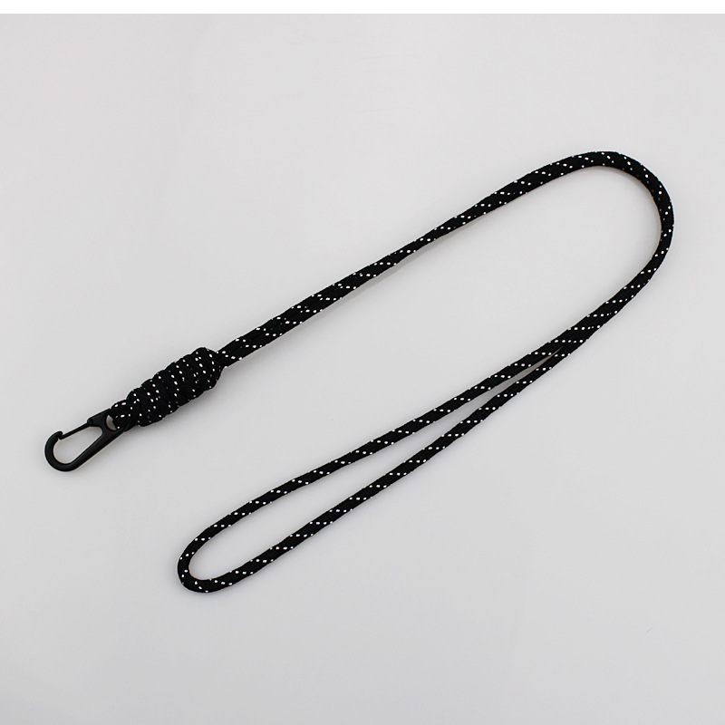Nueva Tarjeta de cuerda de cuello de cordón multifuncional Teléfono móvil Clave cuerda de muñeca corta cuerda de paraguas tejida a mano anti-perdida