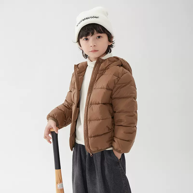 韩版新款男童羽绒服外套轻薄款90白鸭绒儿童羽绒服1-3岁宝宝童装