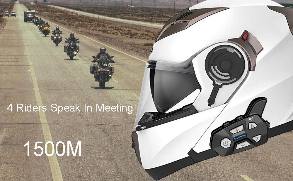 Motorcycle Helmet Bluetooth Intercom Wayxin R9 Bluetooth Headset Helmet Headset Motorcycle Headset