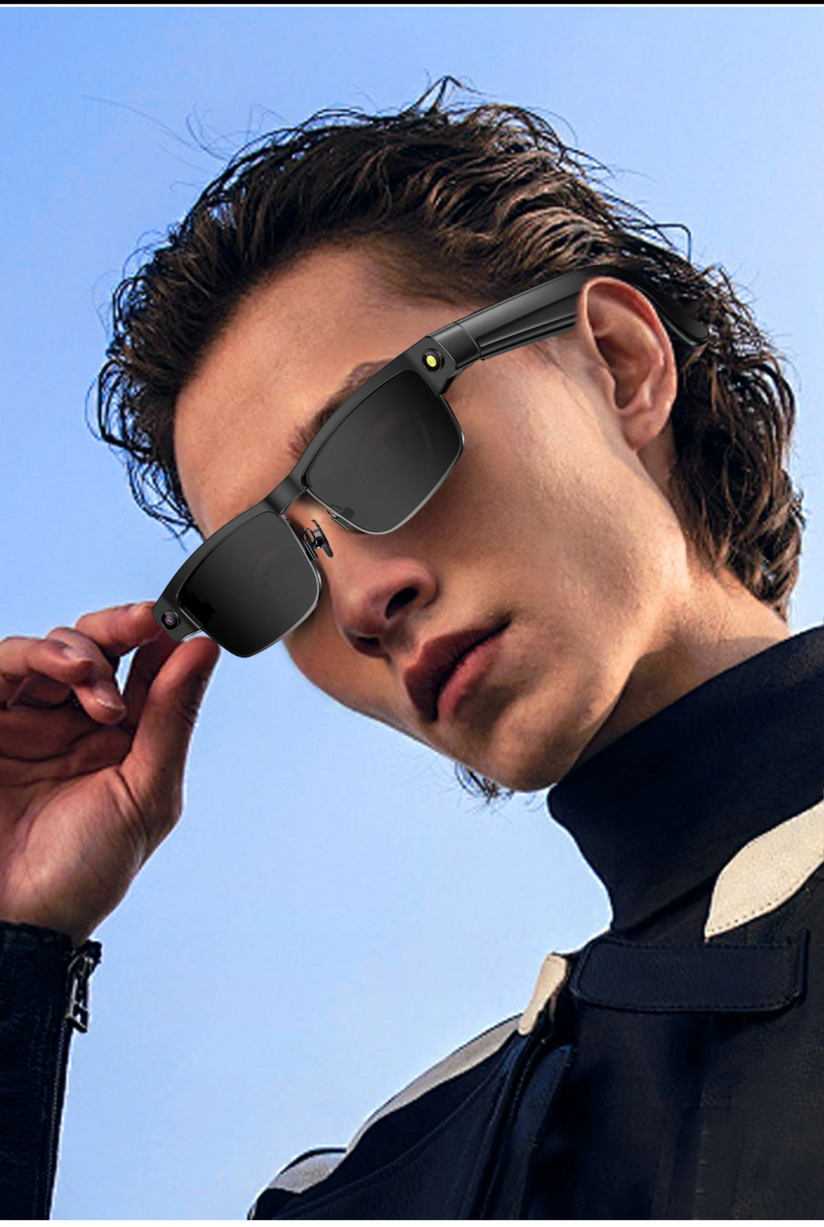 L802S (HeyCyan) 800W Anti-Shake Shooting Recording Bluetooth Call Smart AI Translation Dialogue Smart Glasses