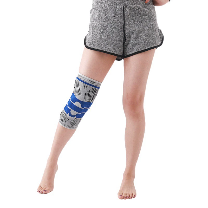 Оптовые спортивные наколенники Баскетбольный бег Силиконовая пружинная опорная полоса На открытом воздухе Велоспорт Альпинизм Мениск Наколенники под давлением